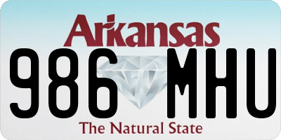 AR license plate 986MHU