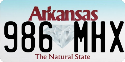 AR license plate 986MHX