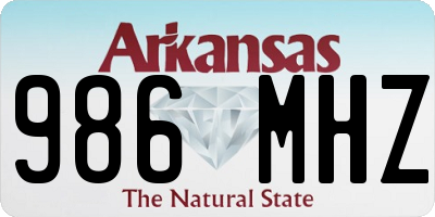 AR license plate 986MHZ