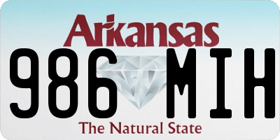 AR license plate 986MIH
