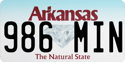 AR license plate 986MIN