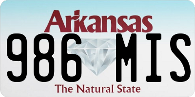 AR license plate 986MIS