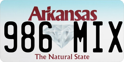 AR license plate 986MIX