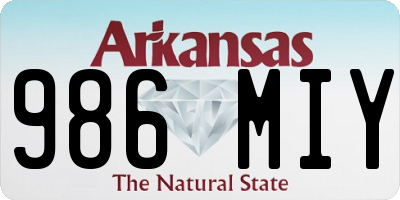 AR license plate 986MIY