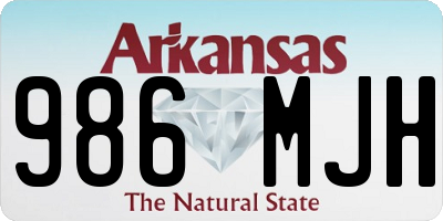 AR license plate 986MJH