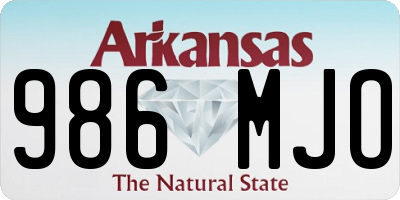 AR license plate 986MJO