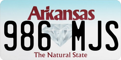 AR license plate 986MJS