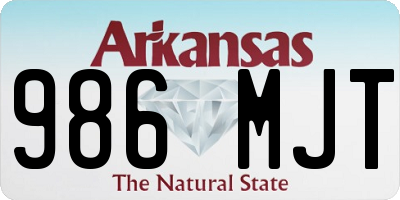 AR license plate 986MJT