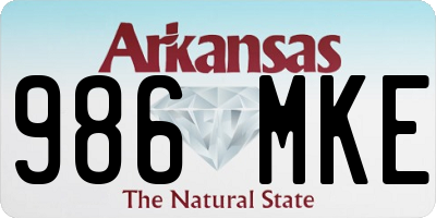 AR license plate 986MKE