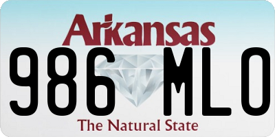 AR license plate 986MLO