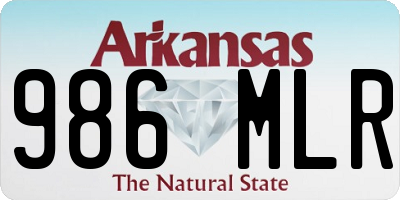 AR license plate 986MLR