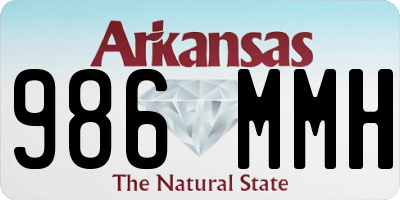AR license plate 986MMH