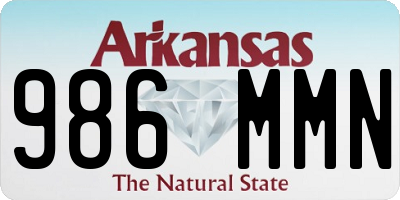 AR license plate 986MMN