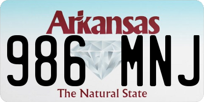 AR license plate 986MNJ