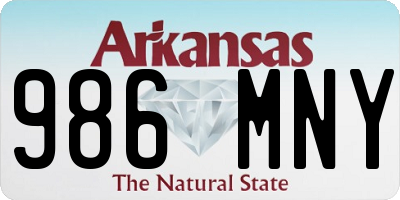 AR license plate 986MNY