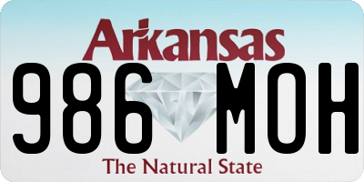 AR license plate 986MOH