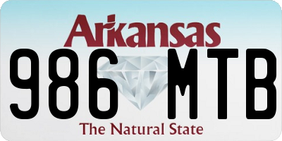 AR license plate 986MTB