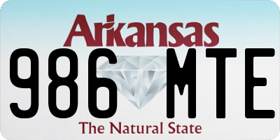 AR license plate 986MTE