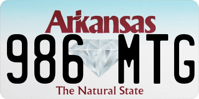AR license plate 986MTG