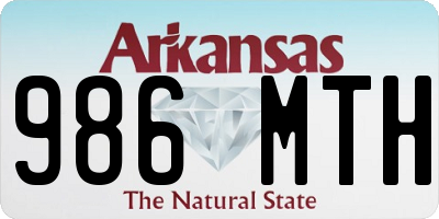 AR license plate 986MTH