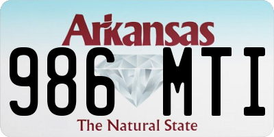 AR license plate 986MTI