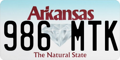 AR license plate 986MTK