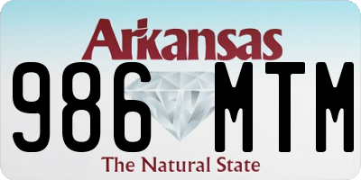 AR license plate 986MTM