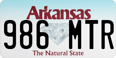AR license plate 986MTR