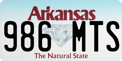AR license plate 986MTS