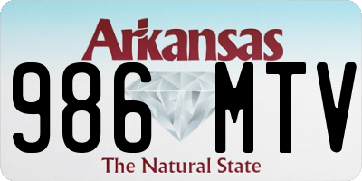 AR license plate 986MTV