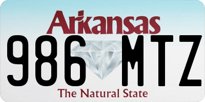 AR license plate 986MTZ