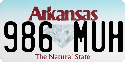 AR license plate 986MUH