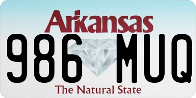 AR license plate 986MUQ