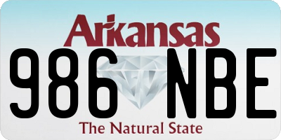 AR license plate 986NBE