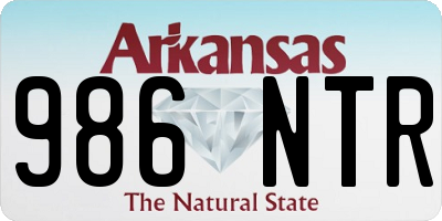 AR license plate 986NTR
