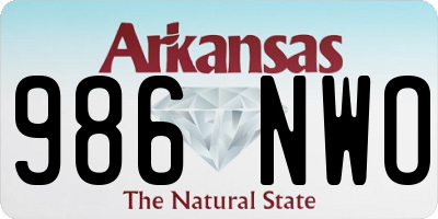 AR license plate 986NWO