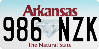 AR license plate 986NZK