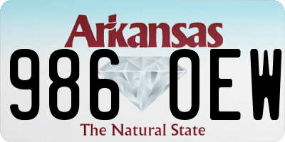 AR license plate 986OEW