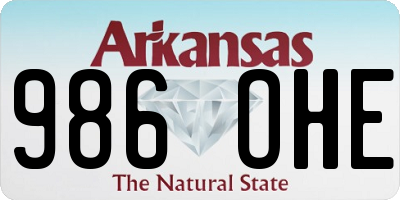 AR license plate 986OHE