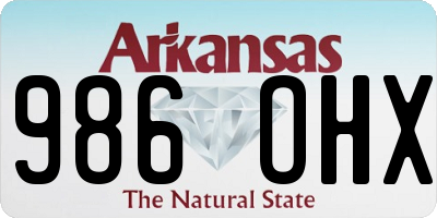 AR license plate 986OHX