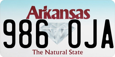 AR license plate 986OJA