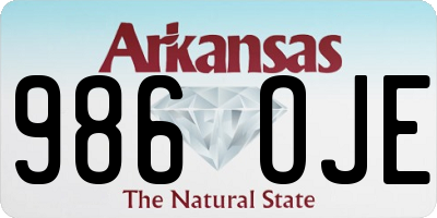 AR license plate 986OJE