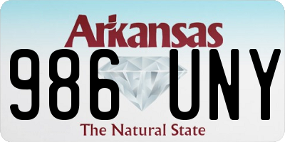 AR license plate 986UNY