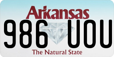 AR license plate 986UOU