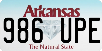 AR license plate 986UPE