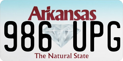 AR license plate 986UPG