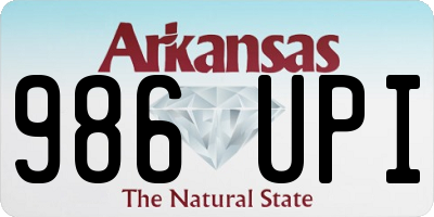 AR license plate 986UPI