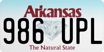 AR license plate 986UPL