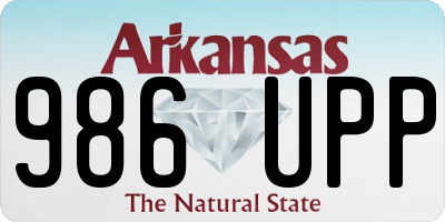 AR license plate 986UPP