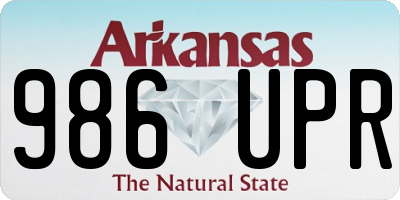 AR license plate 986UPR